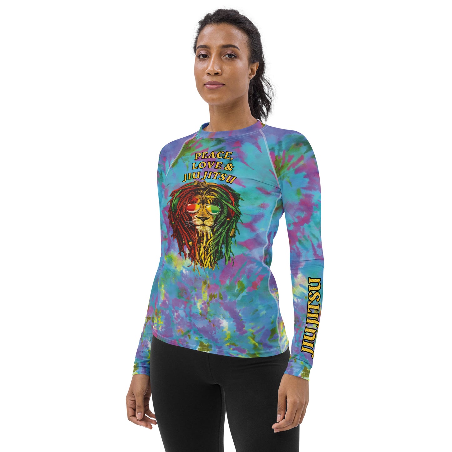 Women's Peace, Love & Jiu Jitsu Rash Guard
