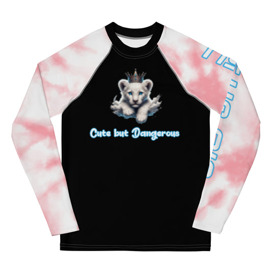 Girls Cute but Dangerous Rash Guard (8-18)